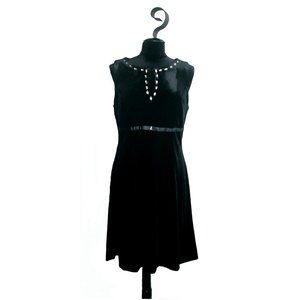 Perceptions Black Sleeveless Velvet Dress Size 12
